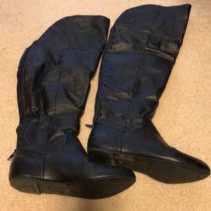 Chinese Laundry Shoes - Size 7 over the knee black flat boots Chinese Laundry Shoes - Size 7 over the knee black flat boots